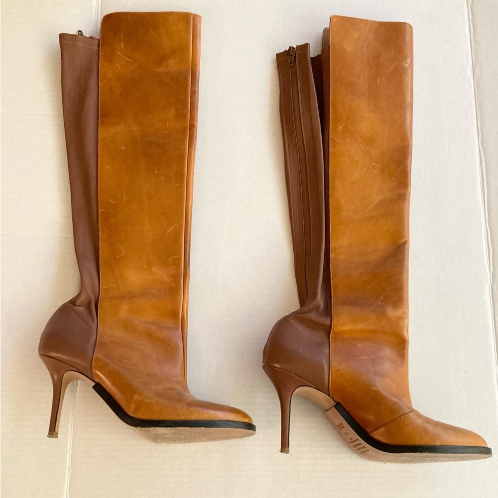 Maison Martin Margiela Boots over the Knee Stretch Back Two Tone Heels